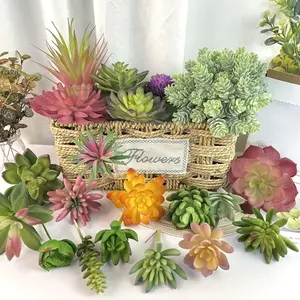 Artificial Succulent without Pot, 10pcs/set Mini Unpotted Fake Plant, Faux Succulent for Craft, Home Party, Garden & Outdoor