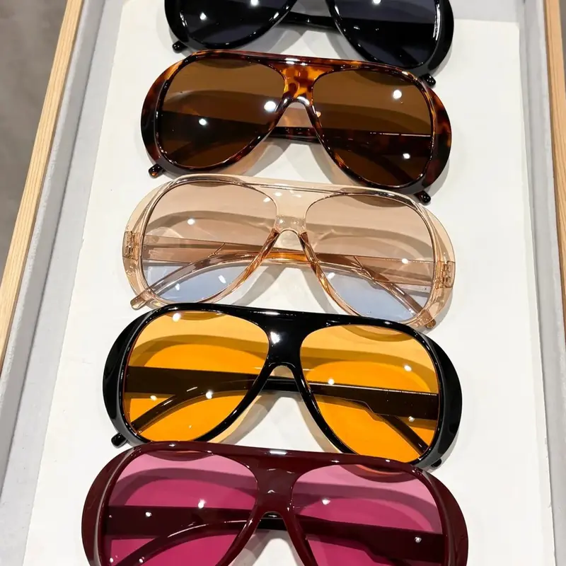 Unisex 5-Pack Novelty Leopard Print Oversized Lightweight Durable Sunglasses - UV400 Protection Lens, Trendy Casual Shades, Optical Clarity, Women's Fit Option, Outdoor Sports Eyewear, Trendy Casual Sunglasses