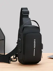 Men's Small Crossbody Shoulder Bag, Anti-Theft Sling Chest Backpack with Password Lock, Multi-Functional Water-Resistant Pack, Adjustable Strap for Cycling, Travel, Camping, Daily Outdoor Fashion, Men Gifts