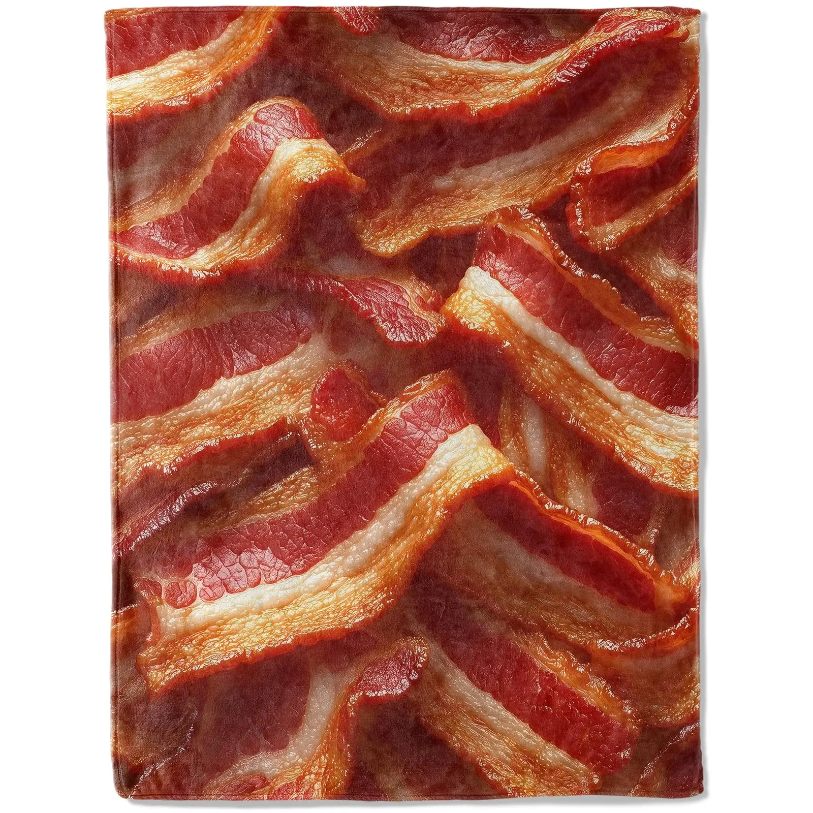 Bacon Lover's Food Themed Flannel Fleece Blanket - Soft, Cozy Throw Blanket for Food Enthusiasts, 60x80in, Flannel Fleece Blankets, Food Themed Blanket