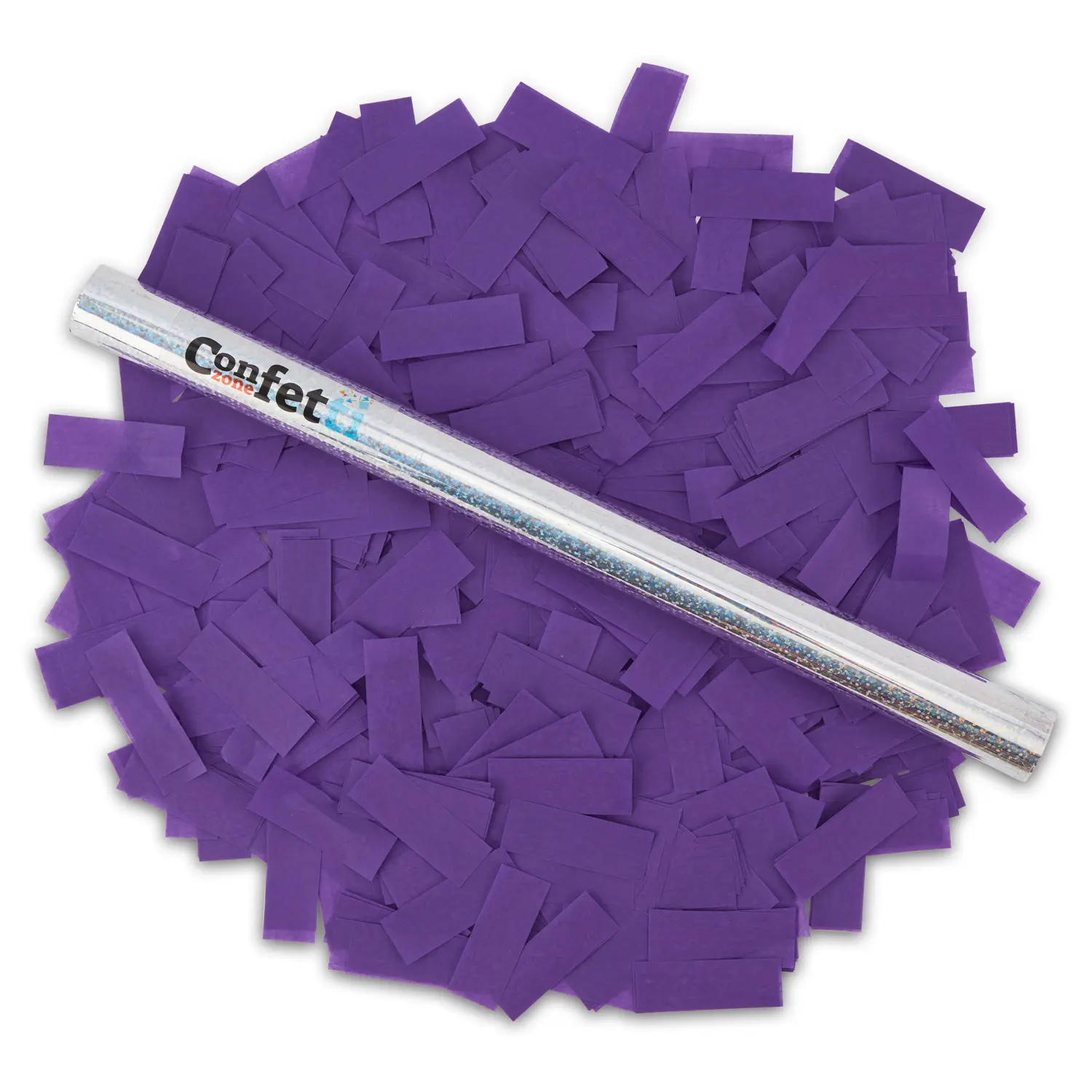 14" (35cm) Purple Paper Eco-Friendly Confetti Flick Stick - Biodegradable, Fire-Resistant, Silent Release Festive Party Supply for Eco-Conscious Parties, Safe for All Venues