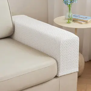 Couch Arm Covers Sofa Arm Cover Armrest Covers for Sofa Couch Chair Arm Cover Set of 2, Texture-Ivory White, Medium