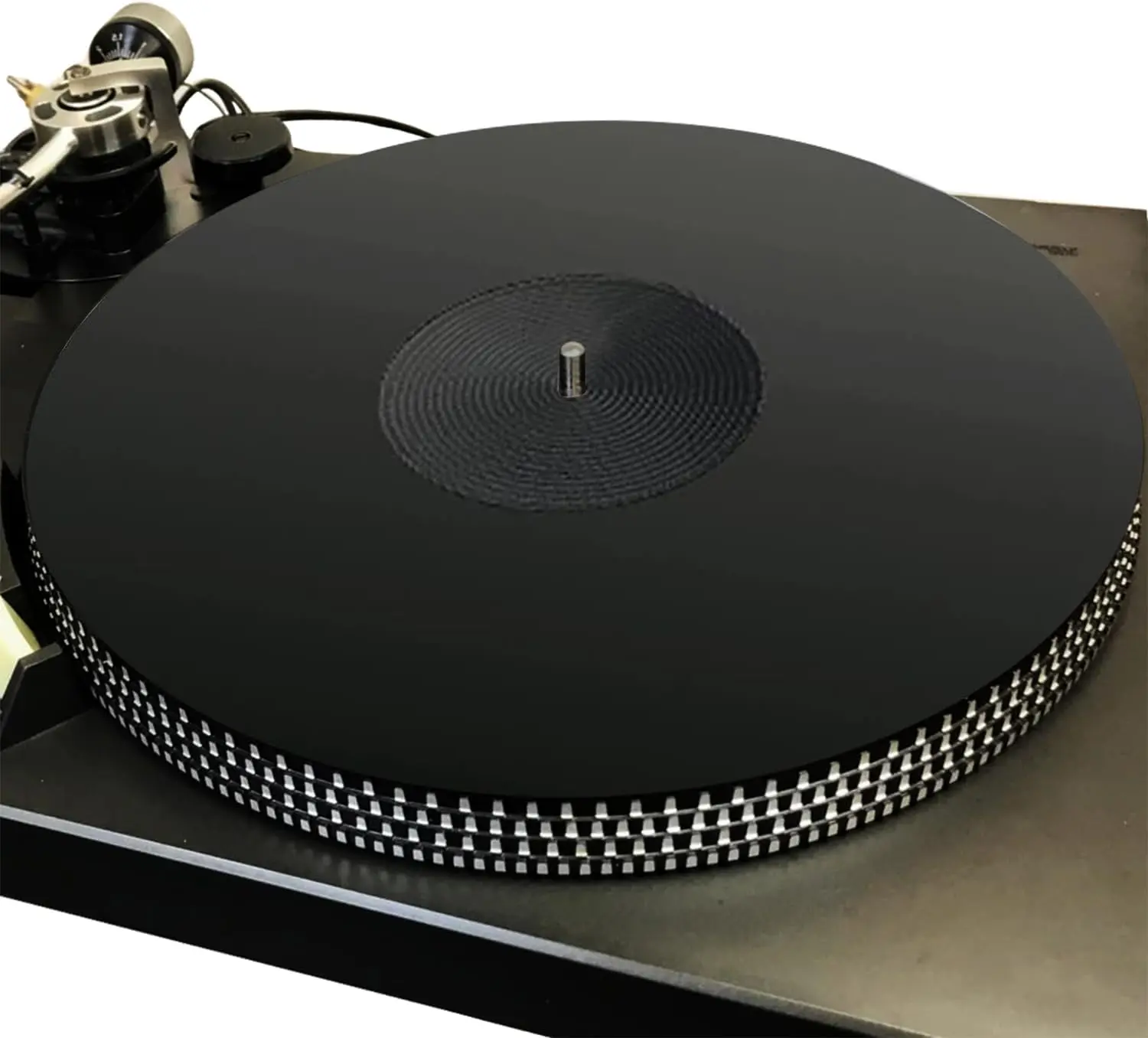 Black Acrylic Turntable Slipmat for 12-Inch LP Record Players - Mobile Pro Shop Anti-Static Accessory for Smooth Playback, Clear Sound, Durable Build, Performance Boost, Device Protection