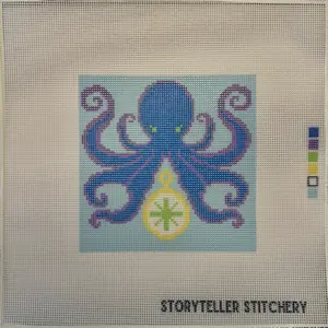 Compass of the Deep — Printed Needlepoint Canvas (Small Design, Canvas Only)
