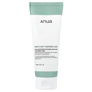 Anua Heartleaf Succinic Moisture Cleansing Foam, 5.07 fl oz (150 ml)