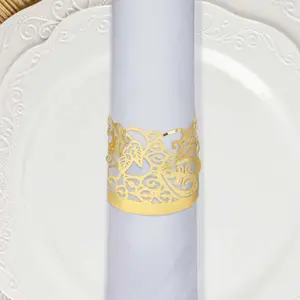 20-Pack Paper Candle Holder Wraps Floral Lace Design Gold Foil - Votive Tealight Decorative Wraps