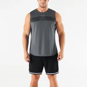 NELEUS 3 Pack Men’s Printed Sleeveless Tees, Quick-Dry Running & Training Vests summerwins
