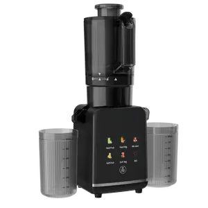 Kismile FreshPress Touch Juicer 200W 60 RPM Slow-Press 4.35-inch Feed Chute Quiet DC Motor 6 Smart Programs 1L Pulp Container 700ml Juice Cup