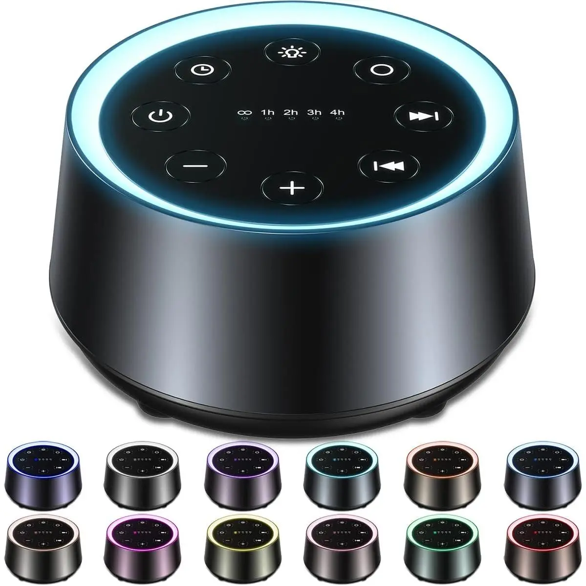 Comfortable Sleep Aid White Noise Machine - Easyhome Sound Machine with 30 Soothing Sounds, 12 Adjustable Night Lights, 10 Brightness Levels, 32 Volume Levels, 5 Timers & Memory Function for Home, Travel