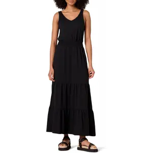 Women's Sleeveless Elastic Waist Summer Maxi Dress (Available in Plus Size)