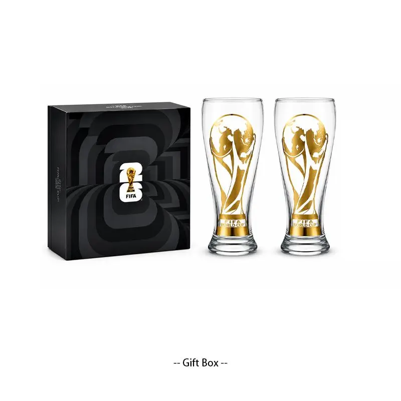 FIFA World Cup Official Merch Gift Set Gold Trophy Glasses Premium Packaging Perfect Souvenir For Soccer Lovers Match Day Gifts