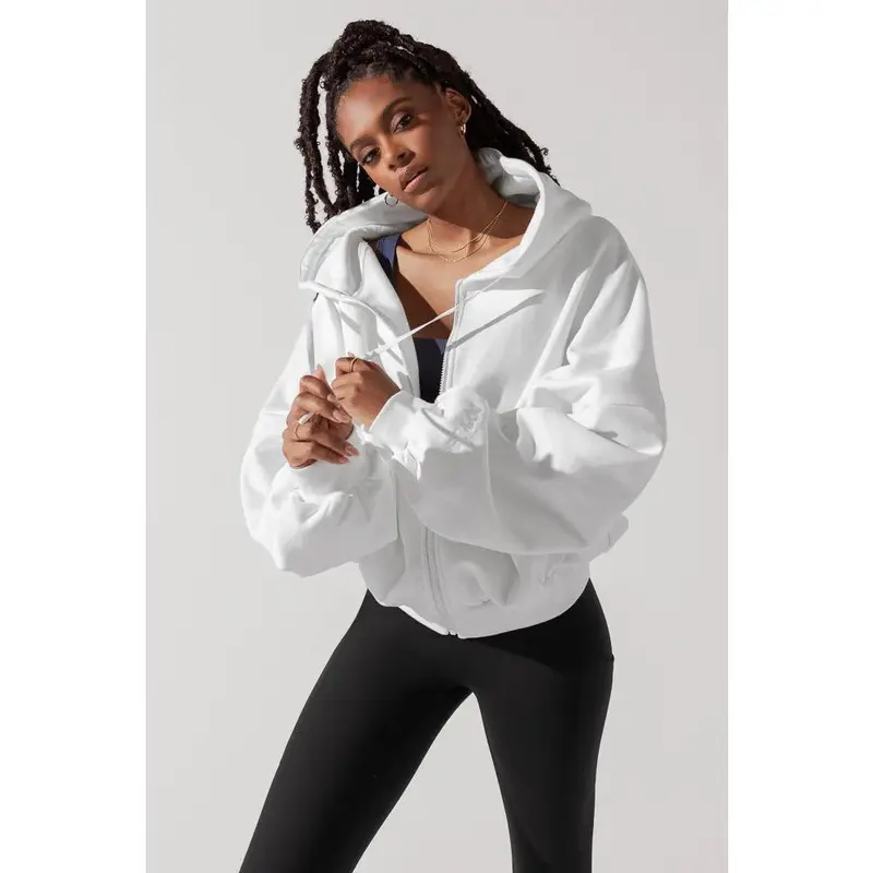 White fox hoodie zip up - TikTok Shop