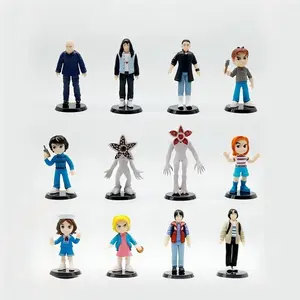Stranger Things 12-Pack Collectible Figures Set, Includes Base, Ideal Gift for Kids & Collectors, Perfect for Room Decor & Desk Accessories