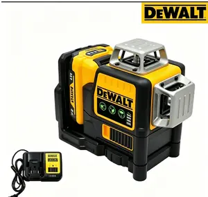 DEWALT 089 Cordless Green 360-Degree Cross Line Laser Level, 4° Automatic Self-Leveling, IP54 Dustproof Shell, Built-In Magnetic Fixing Bracket, for Tile Laying, Cabinet Mounting brushless charger kit garage use high hardness knife torque power tool gift