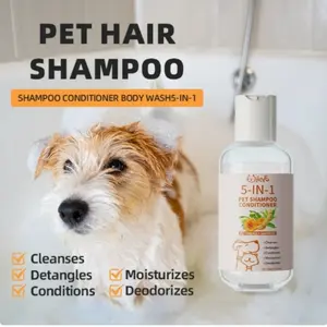 Five-In-One Pet Shampoo, Long-Lasting Odor Removal, Dual Skincare, Suitable for Cats and Dogs, Keeps Fur Clean, Smooth, and Shiny