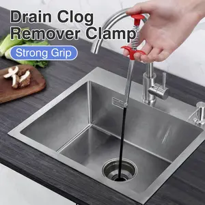1 Count of sewer cleaning tools, Drain Clog Remover with Easy-Use Handle for Clearing Kitchen Sinks and Bathroom Drains