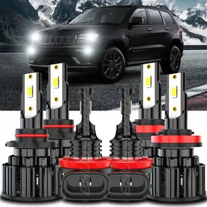 For Jeep Grand Cherokee 2014 2015 2016 2017 2018 Auto Accessories Front LED Headlight Hi Low Beam Fog Light Bulb