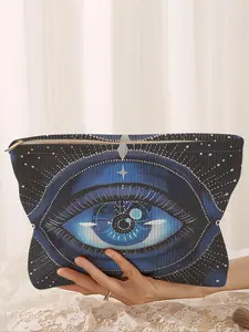 Eye Pattern Makeup Bag, Multi-functional Cosmetic Storage Bag, Lightweight Makeup Organizer Pouch, Versatile Storage Bag for Travel & Daily Use, Beauty Organizer