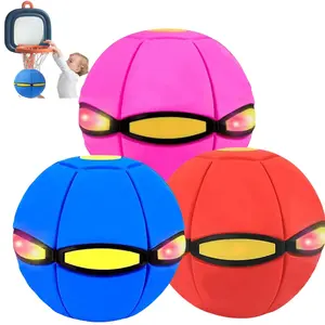 Magic Bouncing Ball for Outdoors & Indoors Sport, Magic Ball with 6 Lights, Interactive Pop-Up Transform, Parent-Child Interaction Sport