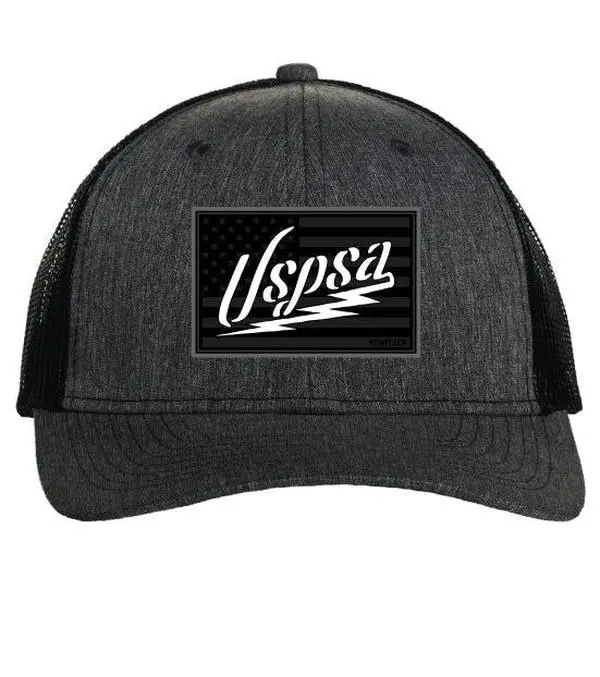 Howitzer Men's USPSA Bolt Patriotic Stars and Stripes Snapback Hat - Premium Caps, Mid-Profile Trucker Hat with Polyester Mesh, Adjustable Closure, Affordable Fashion for Firefighters, Snapback Hats