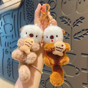 Cute Sea Otter Plush Keychain Cartoon Animal Stuffed Toy Pendant Creative Sea Otter Doll Bag Charm for Backpack Handbag Decor Soft Plushie Keyring for Couples Kids Friends Birthday Gift Adorable Ocean Creature Accessory Small Mascot Ornament tiktokshopspr