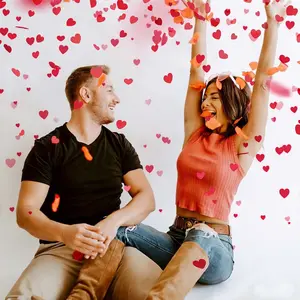 Valentine's Day Heart Confetti, 50g Pack of Heart-Shaped Paper Pieces, Perfect for Weddings, Celebration Decor & Balloon Filler