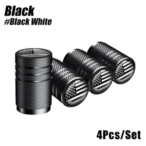 4pcs Tire Valve Stem Cap Cover - Tire Air Cap Metal With Plastic Liner Corrosion Resistant Leak-Proof Car Decoration Accessories