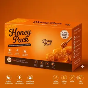 Premium Honey Packs | Pure Natural Honey | Portable Single-Serve Sachets | Daily Wellness Support Sweet Flavor