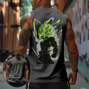 Dragon Ball DBZ Broly Saiyan Unisex Summer outfits men streetwear 80s 90s graphic tees cotton Anime tank tops men gifts T-Shirts