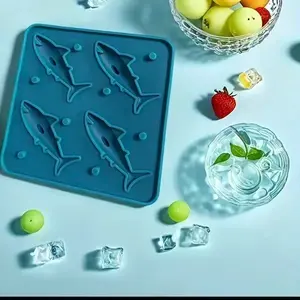 New Shark Silicone Ice Mold, Durable Flexible Design, Perfect for Home Use, Easy to Clean, Ideal for Parties & Events