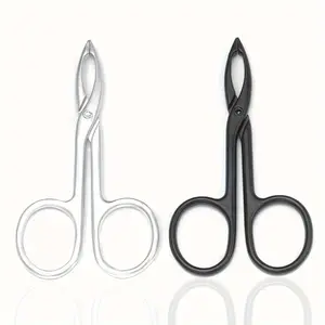 3pcs Tweezer Scissor Type, Handle Straight Tip Scissor Shape, Eyebrow Close Fit Tweezer, Used for Epilator, Facial Hair and Eyebrow Care, Eyebrow Makeup Tool