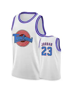 White Men's Vintage Basketball Jersey, #23 Bugs Bunny Team Jordan Slam Dunk Quick-dry and breathable, comfortable fabric, ideal for outdoor sports & training wear, Lightweight Jersey
