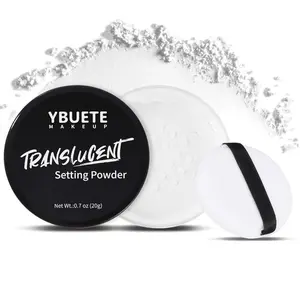 Translucent Loose Face Powder, Long Lasting Matte Finishing White Face Paint Setting Powder, Oil Control Natural Talc-Free Setting Powder with Sifter for Halloween SFX Carnival Cosplay Makeup