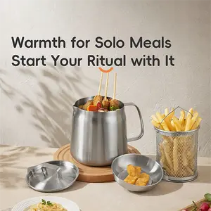 Stainless Steel Grease Pot 2L/3.5L Deep Fry Oil Container with Filter Tray 4-Piece Set Kitchen Storage Dispenser Christmas Gift Set   oil change stick Lid Strainer Utensils