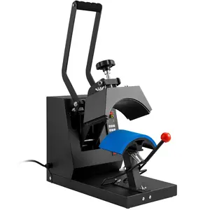 VEVOR Hat Heat Press, Summervibes, 4-in-1 Cap Heat Press Machine, 6x3inches Clamshell Sublimation Transfer, LCD Digital Timer Temperature Control with 4pcs Curved Heating Elements (6x3/6.7x2.7/6.7x2.7/8.1x3.5)