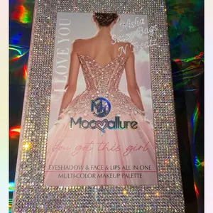 Magazine Style8 pages Full Makeup Set, Color Eyeshadow Palette, Multi-Color Lip Gloss, Highlighter, Blush, Contouring Kit, Long-Lasting Finish yeshadow