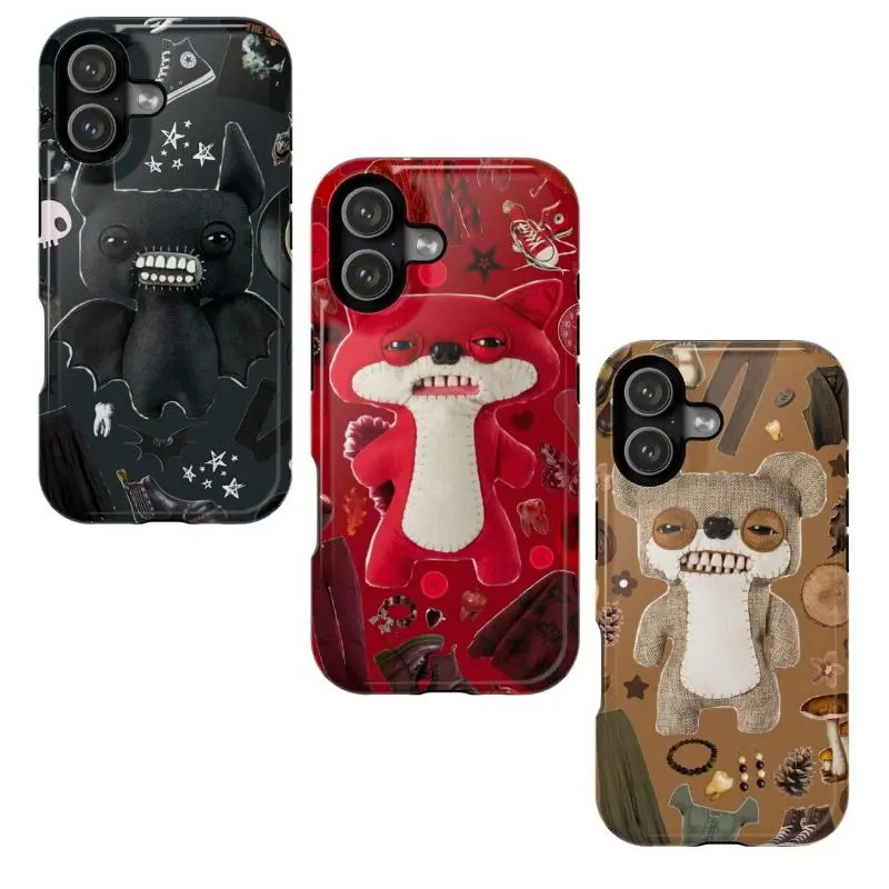 Fuggler Monster Protective Cover - Weirdcore Ugly Cute Teeth Plushie Phone Shell | Indie Aesthetic Dark Humor Funny Gift | Mobile Phone Accessories, Smartphone Casing for iPhone 11-17 Pro Max/Plus, Samsung Galaxy S23-25