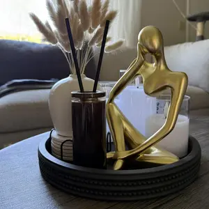 Abstract Figure Resin Statue, Decorative Figurines, Multiple Colors, Thinker Sculpture, Housewarming Gift, Modern Minimalist Art, Home Decor