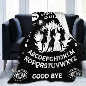 Ouija Board Witch Dancing Blanket, Soft Blankets Flannel Bed Throw Cozy Gifts for Women Men Boys Girls Sofa Couch Bedroom Living Rooms Warm All Season, Home Decor