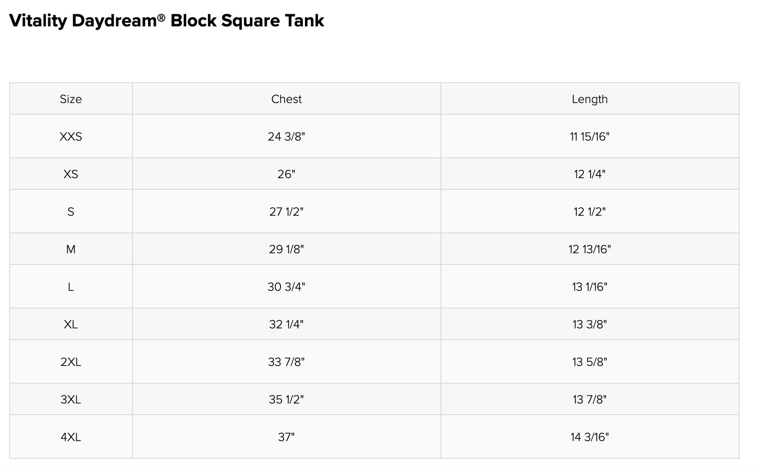 Vitality Daydream® Block Square Tank