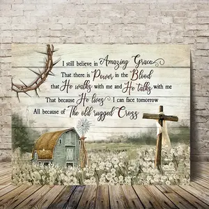 1 Piece Highland Cow Canvas Wooden Wall Art - Framed Poster for Living Room and Bedroom Decoration - Holiday Gift for Her/Him - Ready to Hang