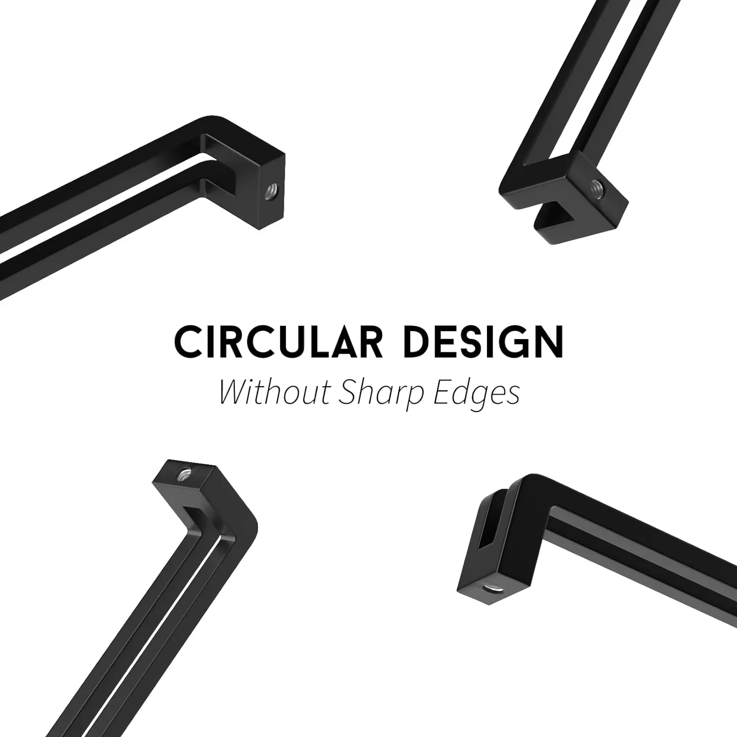 goldenwarm 10 Pack 5 Inch Black Cabinet Handles Parallel Design Matte Black Cabinet Pulls Solid Zinc Alloy Modern Black Handles Cabinet Hardware for Dresser and Drawer