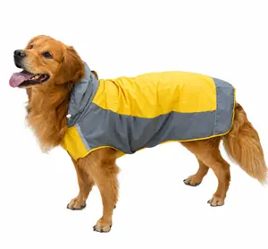 Waterproof Dog Raincoat with Hood – Hooded Rain Jacket for Large & Fluffy Dogs | HoppePet