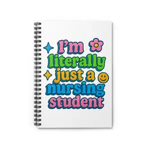 Colorful Nursing Student Spiral Notebook, Cute Notebook for Nursing Students, Personalized School Supplies, Fun Study Journal, Gift for
