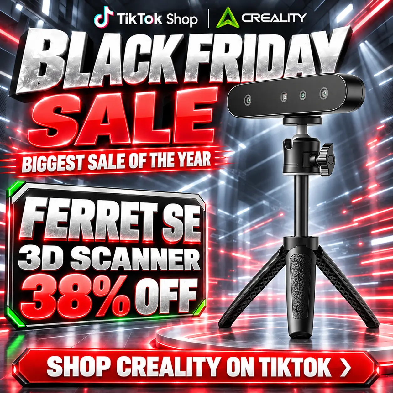 Creality CR-Ferret SE 3D Scanner for 3d printer - 0.1mm Precision, Anti-Shake, USB3.0 C Port, Cost-Effective Option for Beginners (Computers & Office, Office Equipment, Printers & Scanners)