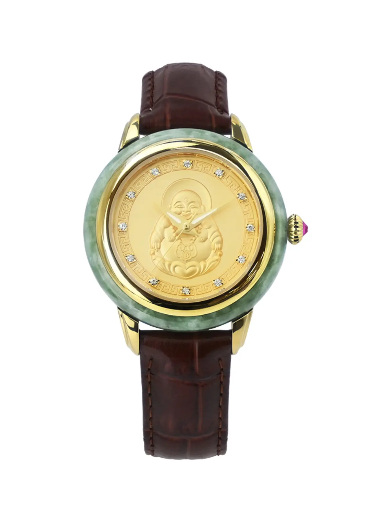 Men's Stainless Steel Watch with Automatic Mechanical Movement, Round Analog Dial, Buddha Face, Casual Style, Spring & Fall Wear, Stainless Steel Wristwatch, Analog Mechanical Watches