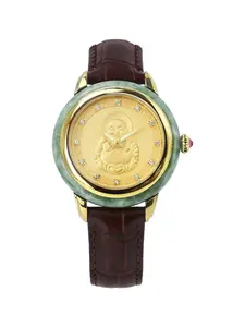 Men's Stainless Steel Watch with Automatic Mechanical Movement, Round Analog Dial, Buddha Face, Casual Style, Spring & Fall Wear, Stainless Steel Wristwatch