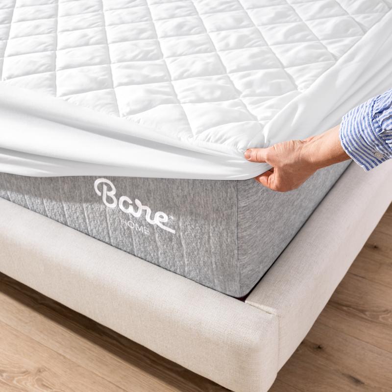 Bare Home Quilted Mattress Pad - Soft and Comfortable Padding for Your Mattress