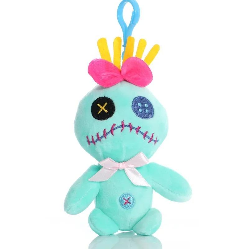 Scrump Plush Toys Pendant Cartoon Lilo and Stitch Plush Toys Soft Stuffed Kawaii Green Doll Xmas Gift For Boys