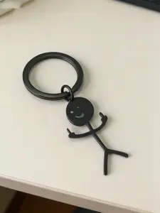 Cartoon Figure Shaped Keychain for Men & Women, Stainless Steel Keychain, Metal Key Chain, Cute Key Ring